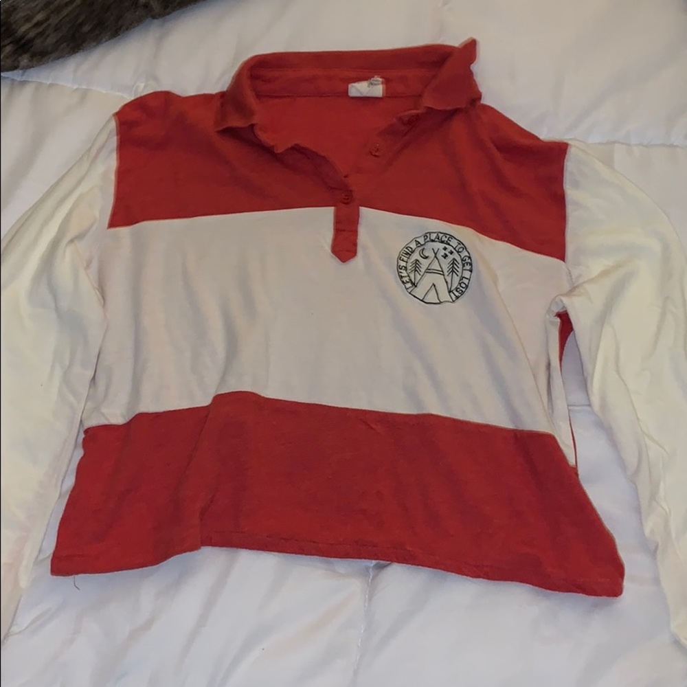 Brandy Melville Cropped Polo Top